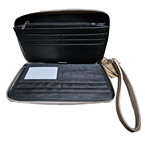 Steve Madden Womens Bzip Web Wristlet Clutch Wallet Mauve Blush Pink 8×4.5 NWT - Picture 4 of 6